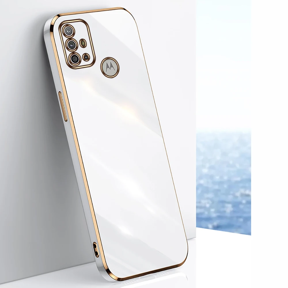 For Moto G30 Case Moto G60 phone Case Motorola E20 E30 E40 G10 G20 30 Luxury Plating Straight Soft Cover Camera Shockproof Coque view 3