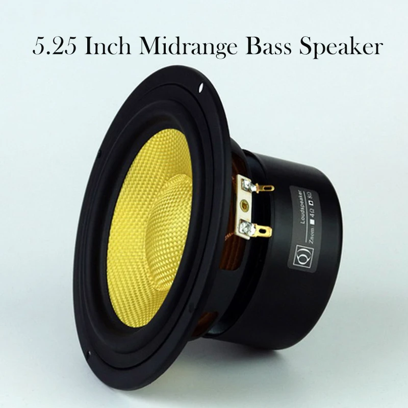 5.25 Inch Midrange Bass Speakers 40W 4 8 Ohm Audio Woofer LoudSpeaker Bookshelf Home Theater Glass fibre Music Mid Bass Speaker