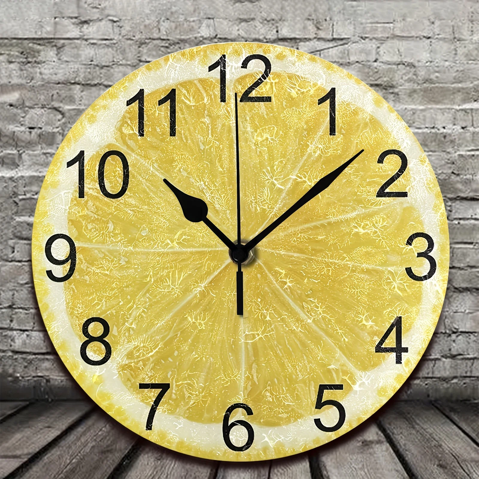 

Modern Hanging Wall Clock Slice Ripe Lemon Citrus Fruit Clocks With Numerals Decorative For The Living Room Kitchen