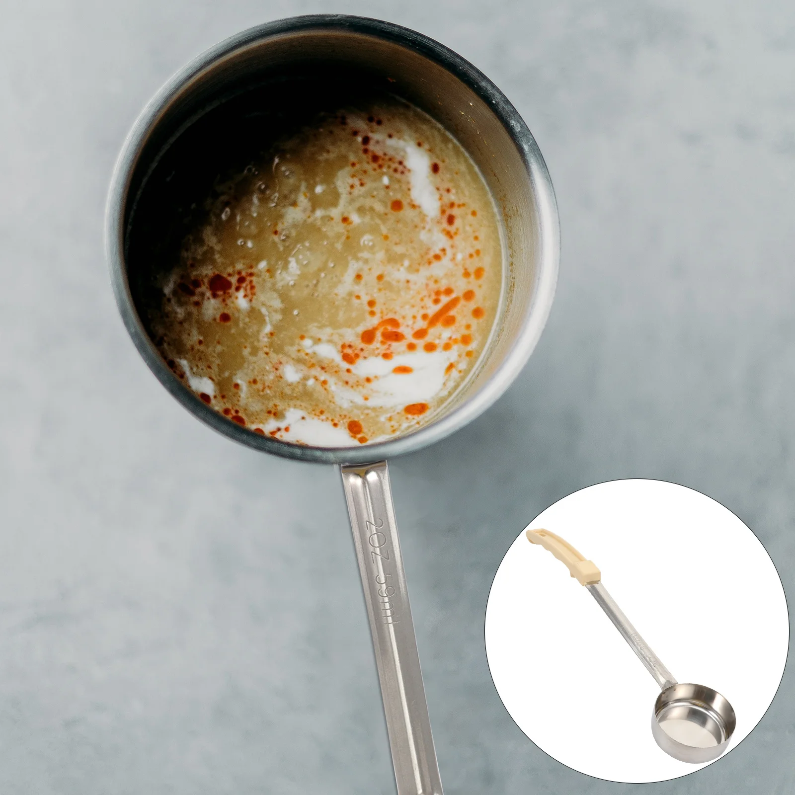 

Portion Control Ladles with Handle Creative Design Metal Break Rust Resistance Affordable Price Easy to Use Store