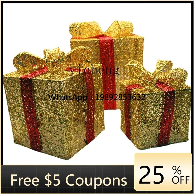 

Zc Christmas Elk Creative Large Scene Decorations Arrangement Luminous Snowman Holiday Decoration Shopping Mall Decorations