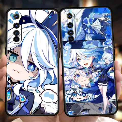 Genshin Impact Furina Cassa Del Telefono Per Realme 13 12 11 10 9 8 5G 7 C25 C35 GT5 GT3 GT2 Pro Plus Per Realme GT Neo 2 3 3T 5 Copertura