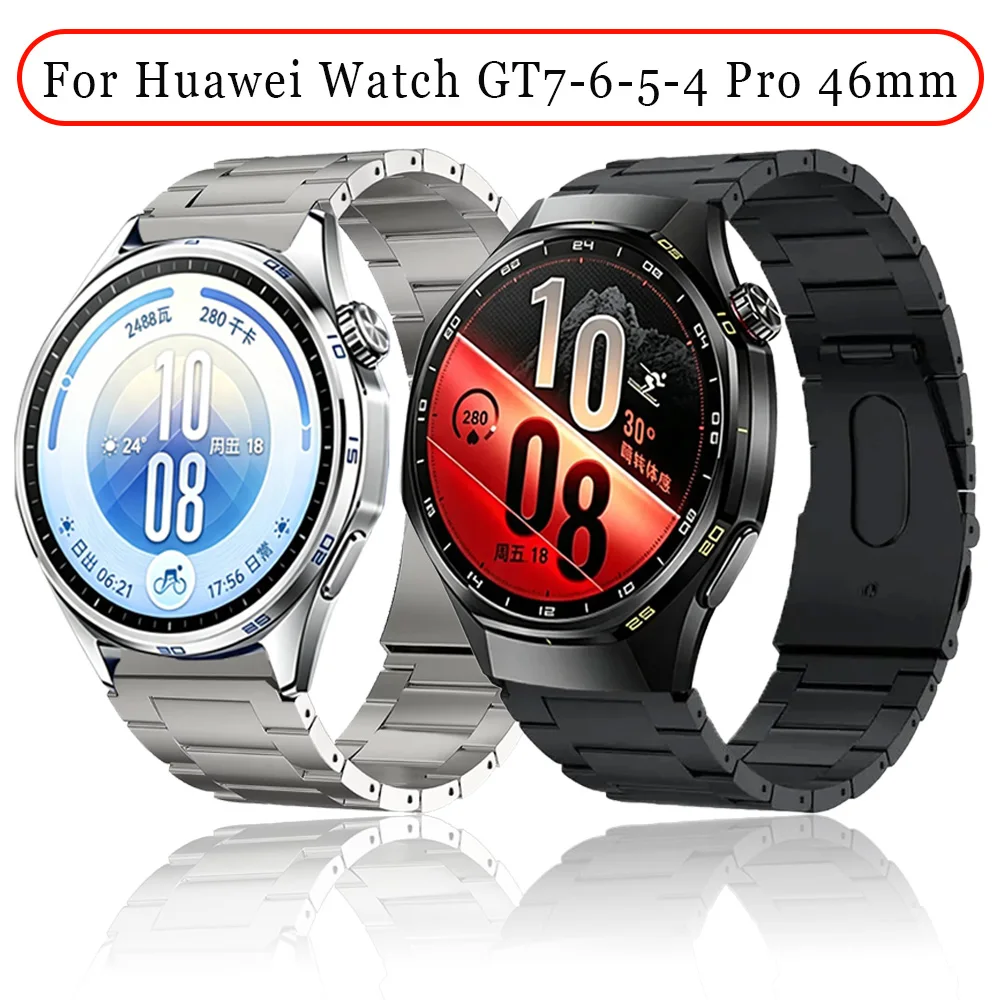 22mm Titan-Metallarmband für Huawei Watch GT7-6-5-4 Pro 46mm Leichtes Hochwertiges Armband für Amazfit Balance 3/2/1 Helio