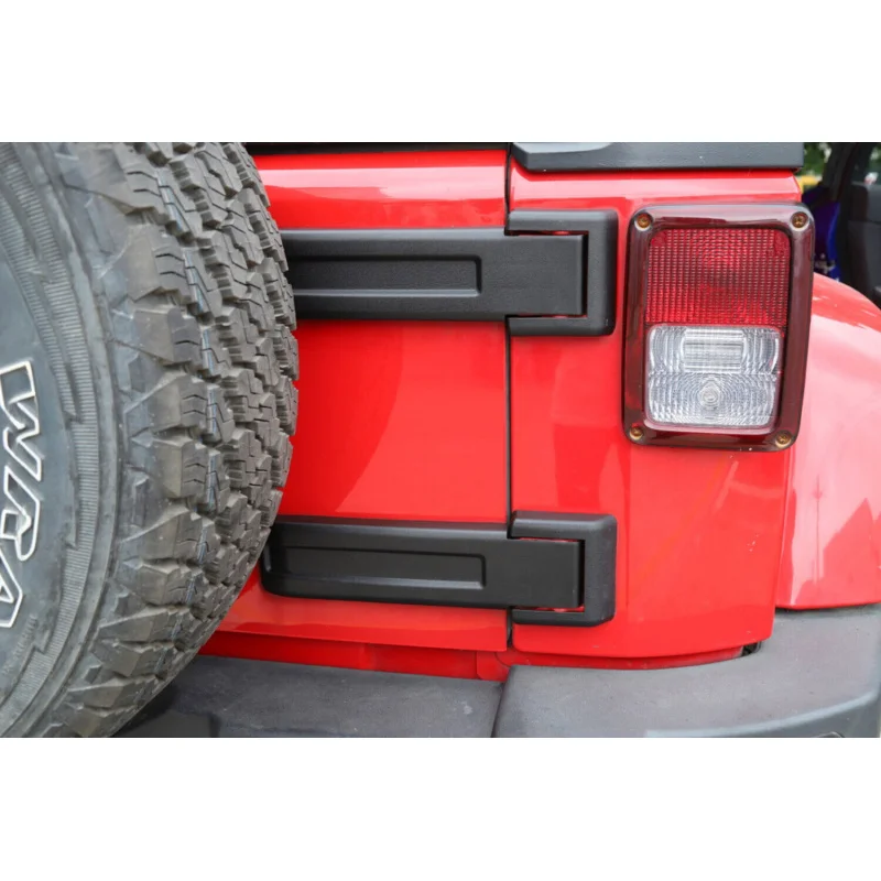 For Jeep Wrangler JK 2007-2018 Black Tailgate Hinge Trim Cover