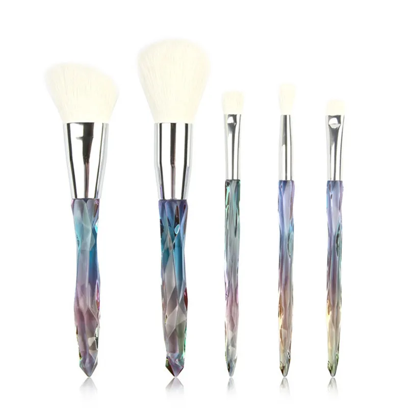 5PCS Diamond Makeup Brush Set Foundation Blush Blend Eyeshadow Lip Gloss Beauty Makeup Brush Makeup Tools Beauty for Make Up