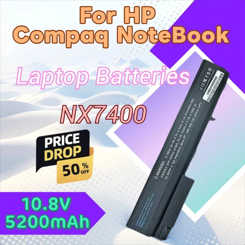 

Аккумулятор для ноутбука HP Compaq NC8200 NC8230 NX8220 HSTNN-LB11 UB11 C12C C28C CB29 C13C NX7400 10,8 В 5200 мАч