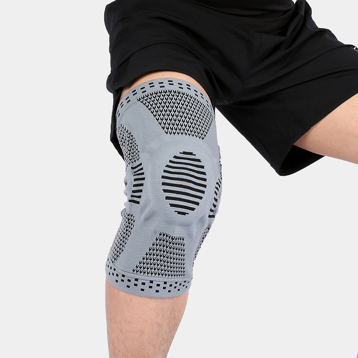 1 Pcs Knee Brace Compression Sleeve Silicone Patella Gel Pad for Meniscus Spring Support Stabilizer For Volleyball Fitness Sport