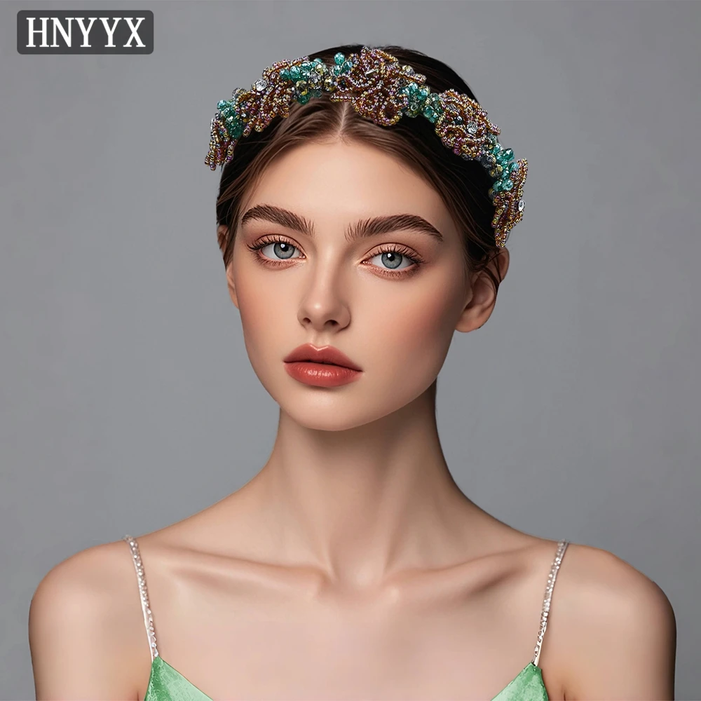 

YouLaPan Fashionable Bridal Wedding Headbands Handmade Beaded Colorful Women's Banquet Dance Party Hair Accessories YXA34