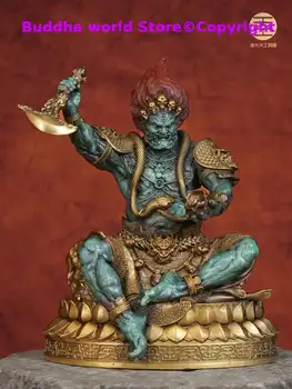 100% ručně vyráběná měděná socha Gonpo Mahakala Mammon Bodhisattvy, bronzová socha Buddhy, exorcismus přináší bohatství 8 nejlepší prodej socha mamonu - №1