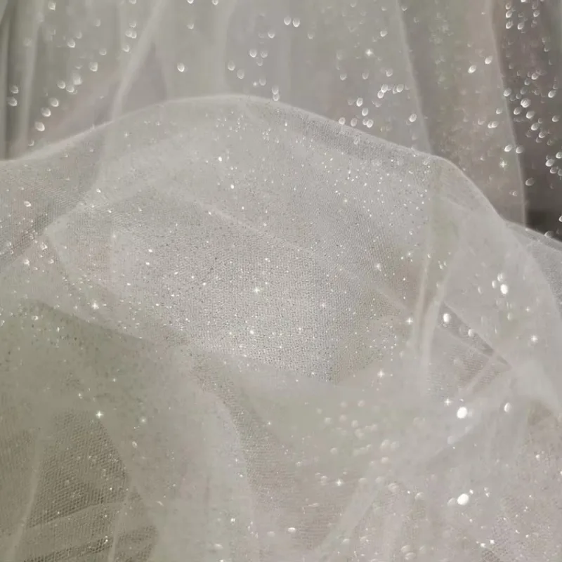 ホットスタンプパウダーコーティング、キラキラメッシュ縫製、ふわふわスカート、DIY撮影装飾、ウェディング背景、デザイナー生地