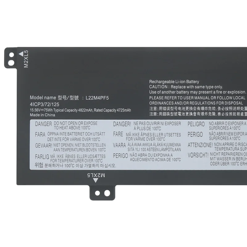 

L22M4PF5 15.56V 75Wh 4822mAh Battery For 16 2023 ARP8 IRH8 L22X4PF5 L22B4PF5 L22D4PF5 L22C4PF5