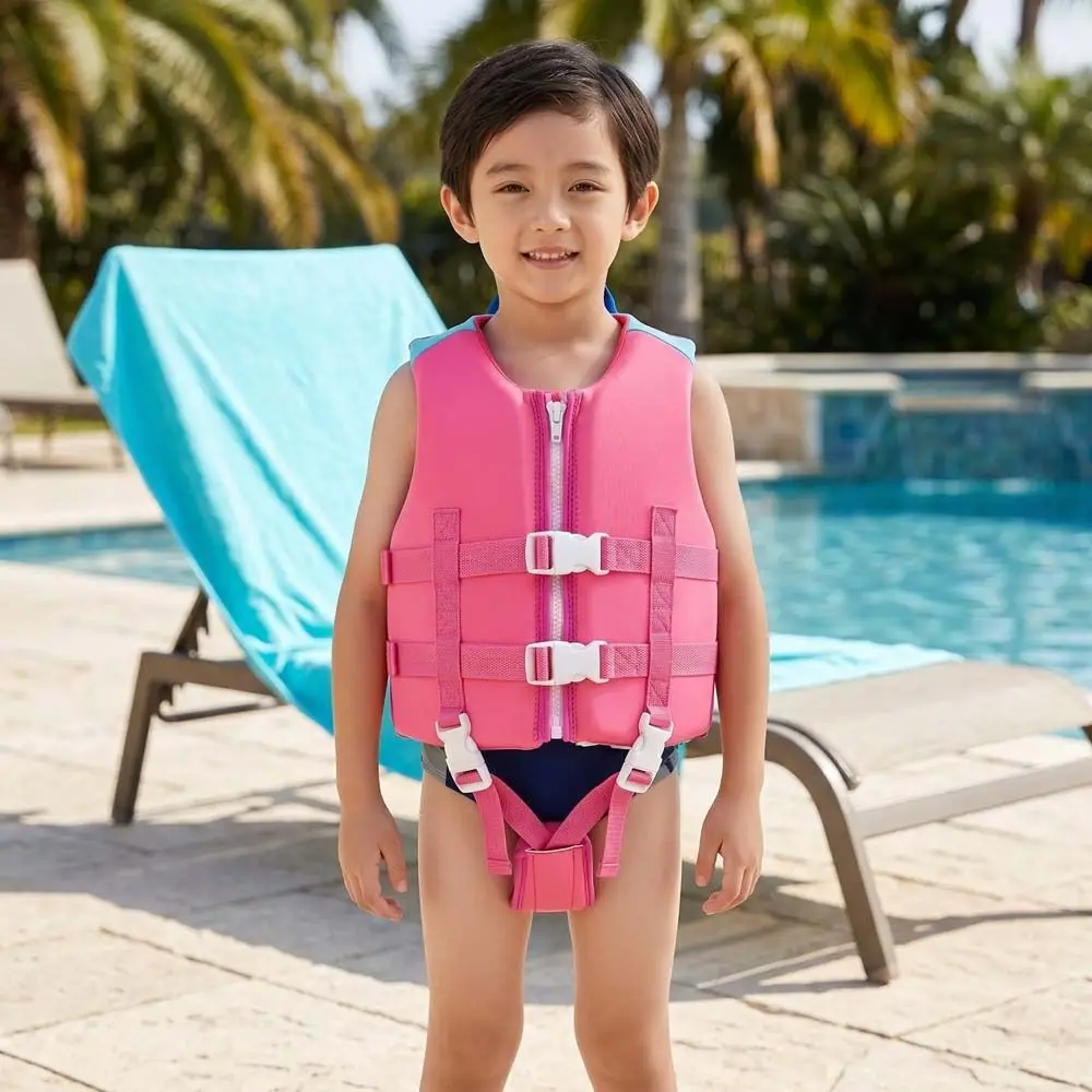 

Not Falling Off Child Buoyancy Vest Anti Rollover Stable Baby Swimming Jackets Adjustable Cartoon Floating Vest Child