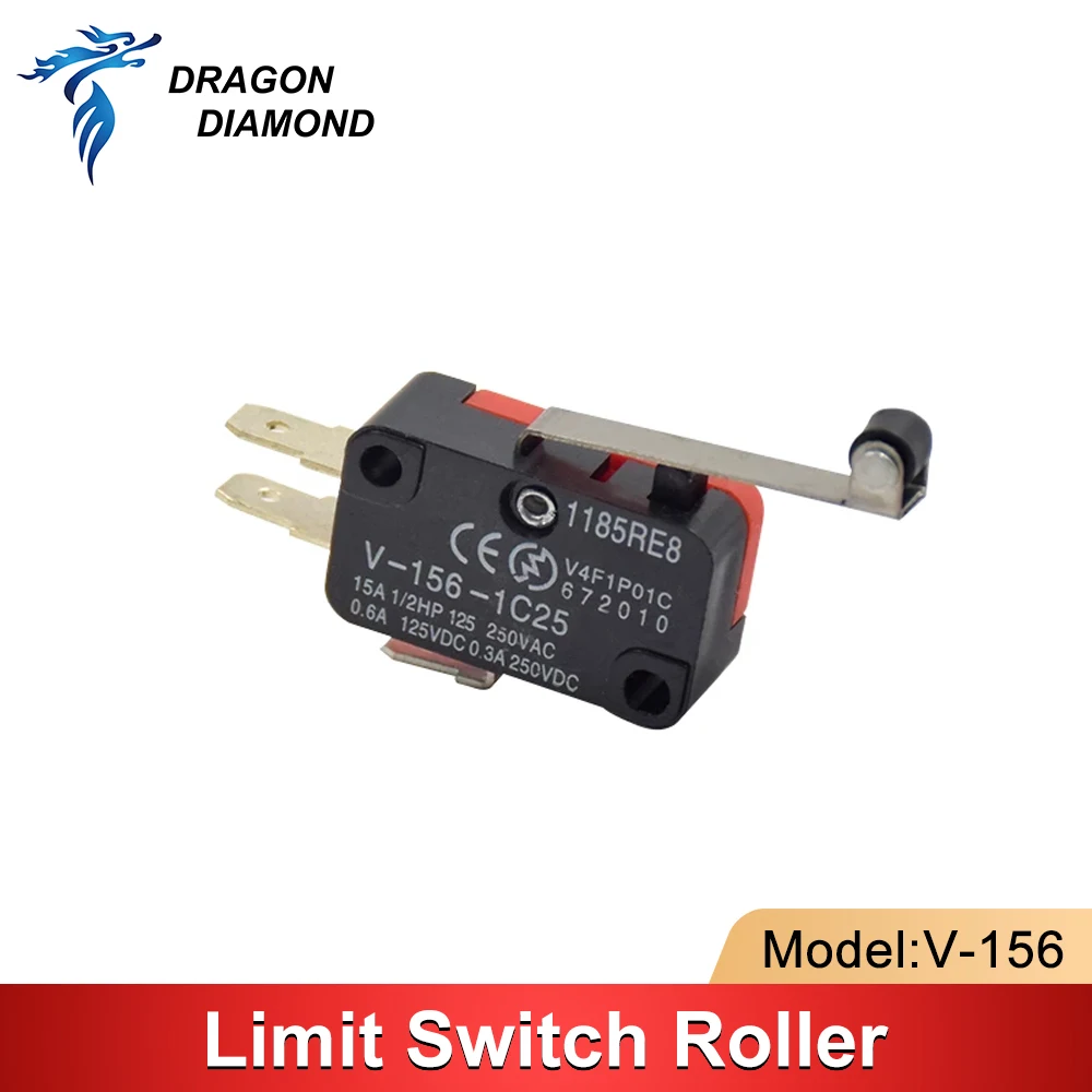 5/10PCS Limit Switch Model:V-156 Momentary Micro Switch Long Handle For CO2 Laser Cutting machine