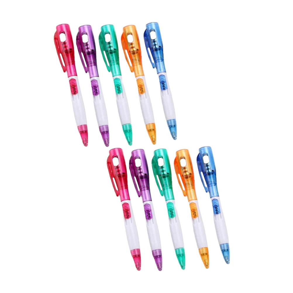 

10 Pcs Ballpoint Pen Set Smooth Writing Comfortable Grip Multi Function Student Office School Use Everyday Writing Tool