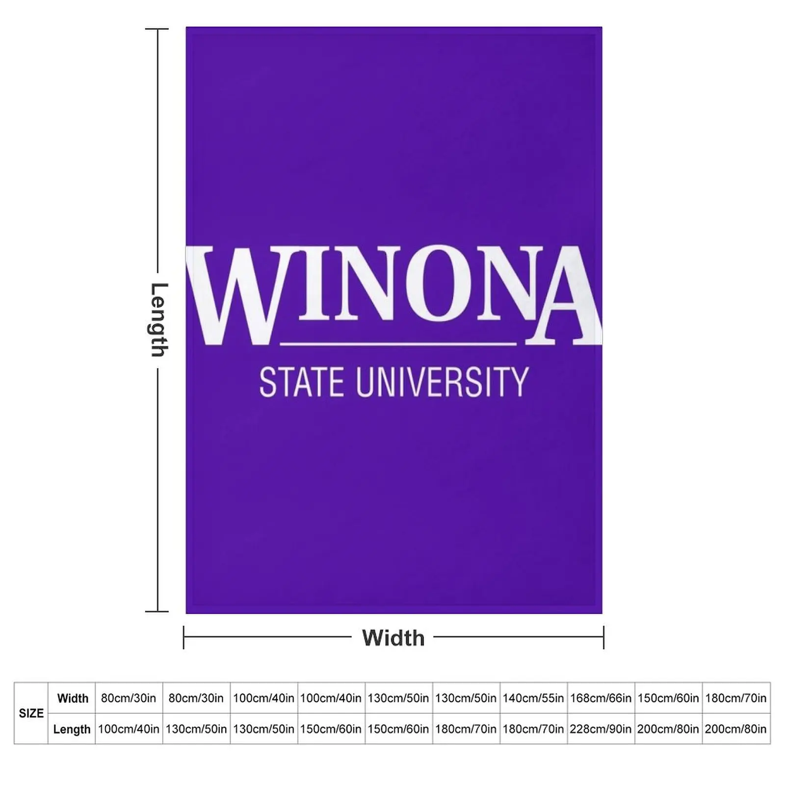 Winona State University Throw Blanket couch cozy soft plush fuzzy picnic outdoor blanket
