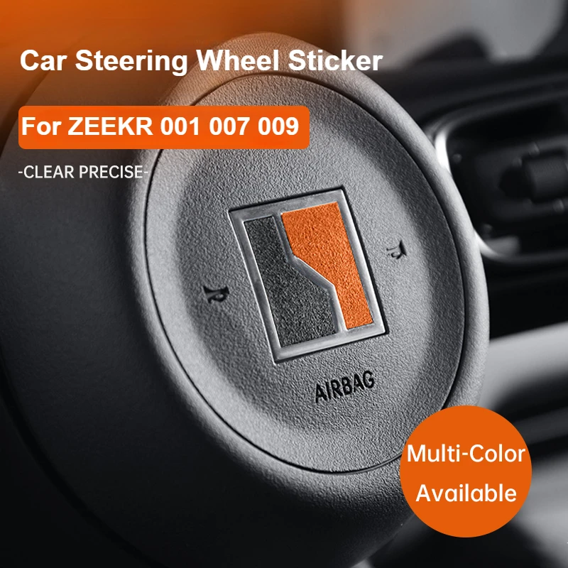 

For ZEEKR 001 007 009 X Suede Car Steering Wheel Sticker Steering Wheel Decoration Interior Accessories