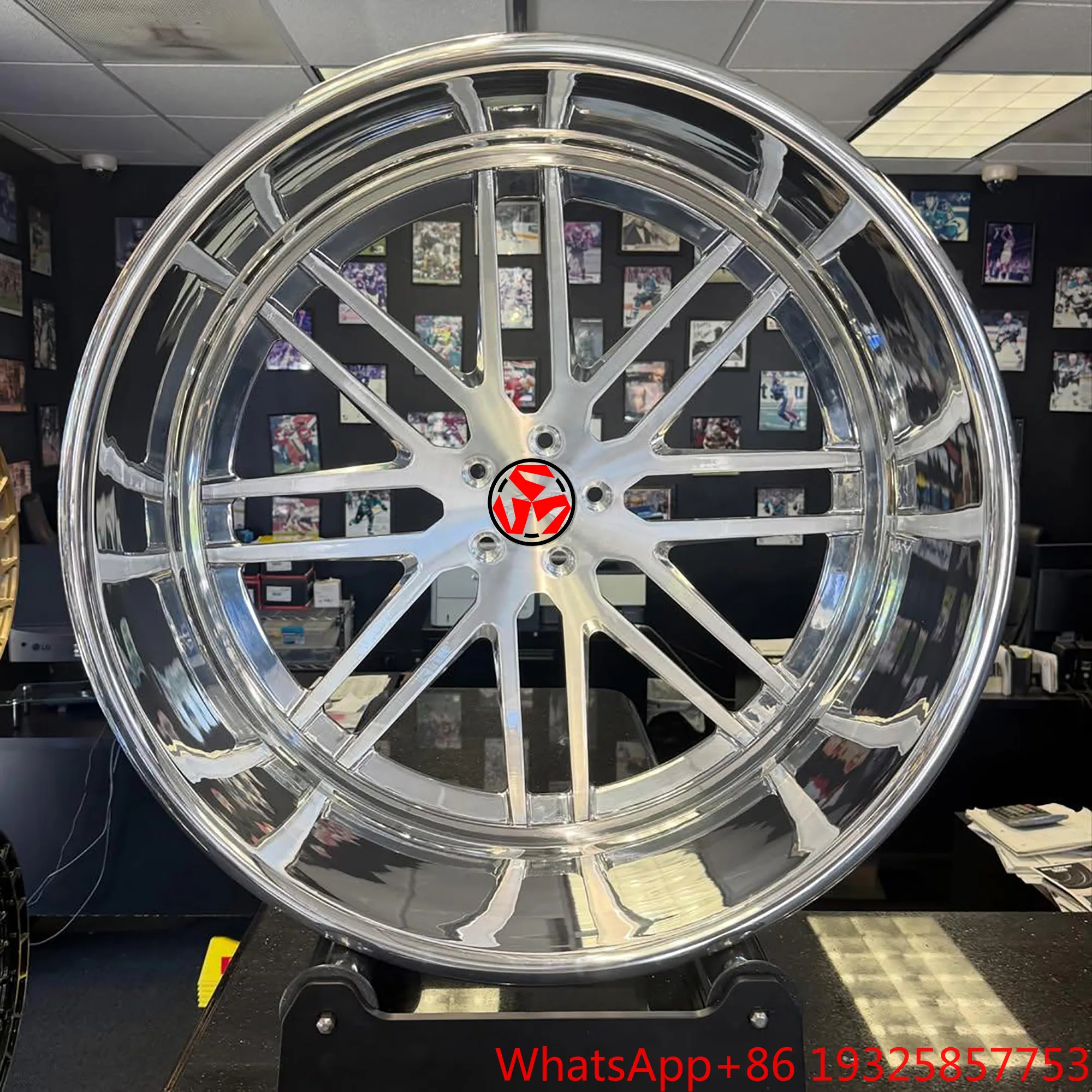 SJ Rims Custom Chrome  Aluminum Truck  24x14 26x14 Forged Wheels 26-30 Inch Rims for Dodge Ram 1500 TRX Challenger Charger