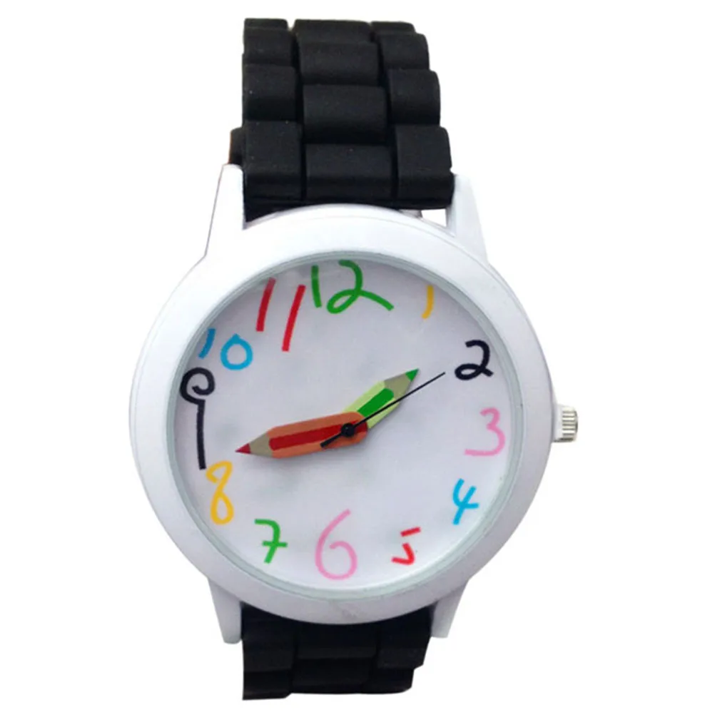 

Digital Pencil Watch Fashion Kids Children Wrist Cartoon Creative Watches Silicone Number
