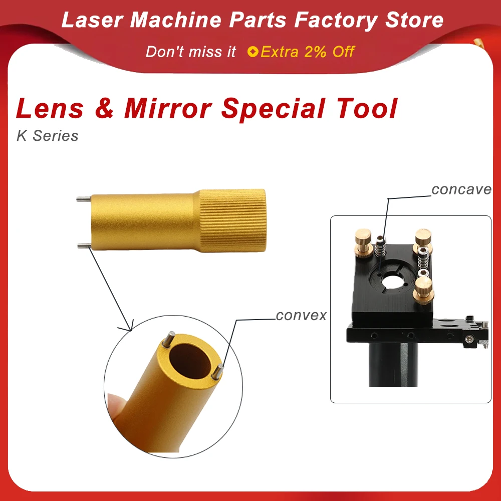 

Инструмент для снятия и установки линз и зеркал для серии K, для установки фиксирующей гайки линзового тубуса и отражающего зеркала