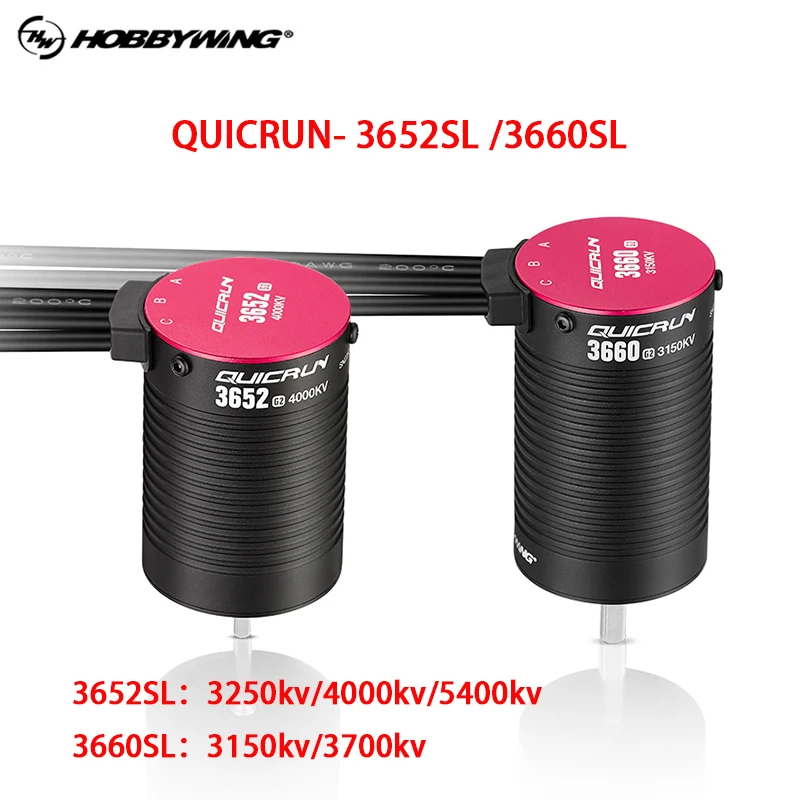 Original HobbyWing QuicRun 3652/3660 SL G2 Brushless Waterproof Motor Suitable For 1/10 RC Car