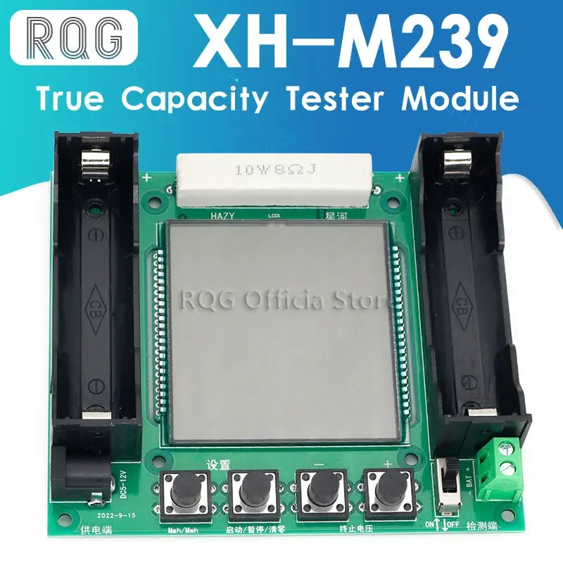 XH-M239 Lithium Battery 18650 True Capacity Tester Module MaH/mwH Digital Measurement High Precision Monitor DC 5V-12V