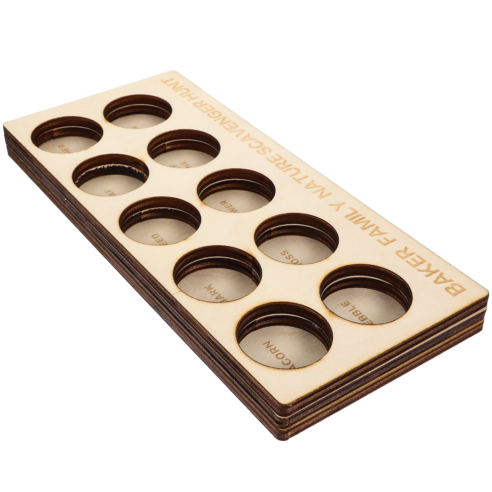 

Exploration Game Board Outdoor Plant Specimen Collecting Board Kids Scavenger Hunting Game Nature Plate Wooden Display