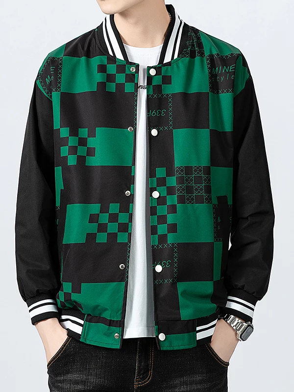 

Мужская бейсбольная куртка в стиле ретро, весенне-осенняя, с цветовыми блоками, повседневная, для студентов, модная верхняя одежда из полиэстера и нейлона.