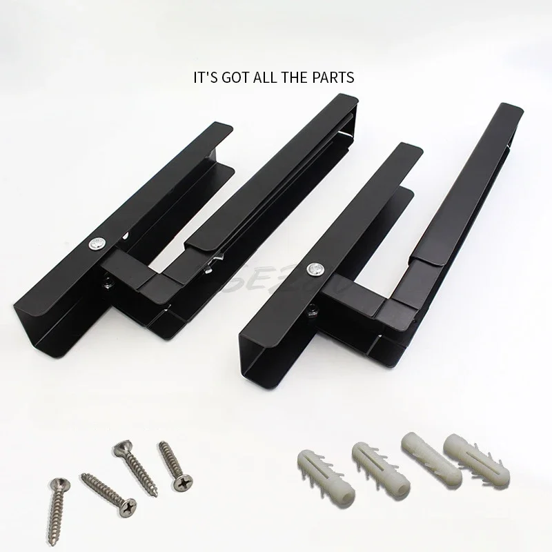 Thickened and Retractable Microwave Oven Bracket Kitchen Wall Mounted Storage Rack Foldable Bracket