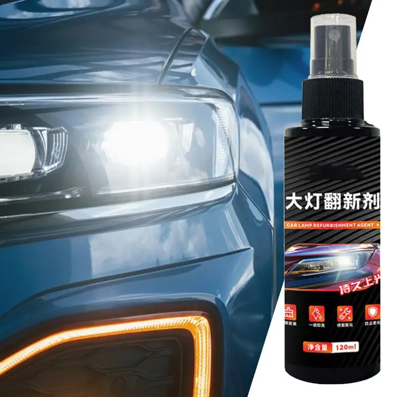 Headlight Restoration Car Headlights Cleaner And Restoration 120ml High Temperature Resistant Lens Cleaner For Effective Car