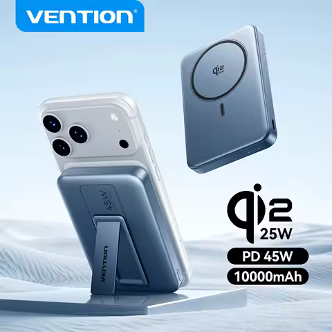 Vention 10000mAh 45W Power Bank For Qi2.2 25W MagSafe Magnetic Wireless Battery Portable Charger For iPhone 17 16 Samsung S25 24
