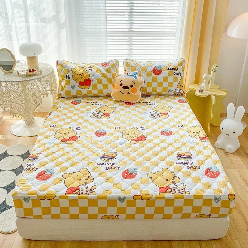 Children Cartoon Waterproof Thick Quilted Adjustable Embossed Fitted Sheet 140x190,Mattress Protector Cover,1 Pcs