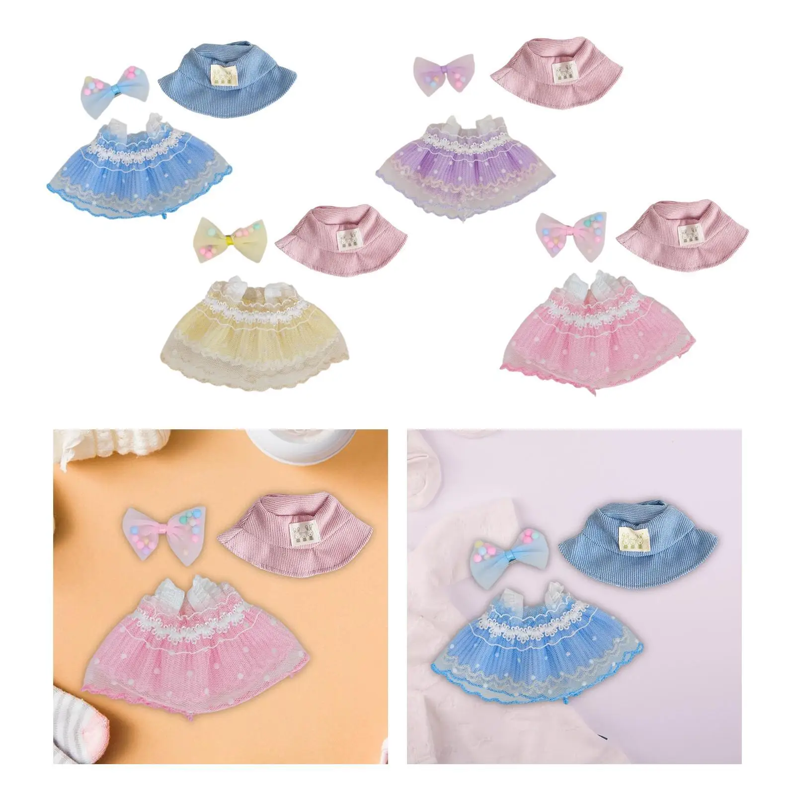 15 cm 17 cm pop met mini-hoofdtooi kostuumaccessoire popaccessoires kinderen fantasiespel stijlvolle pop aankleden kleine meisjes kinderen