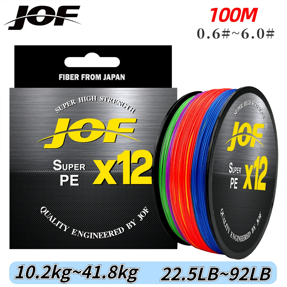 100M X12 Braided Fishing Line 12 Strands Carp Fishing Multifilament Saltwater PE Line 22.5 25 30 39 50 65 77 92LB Pesca Big Game