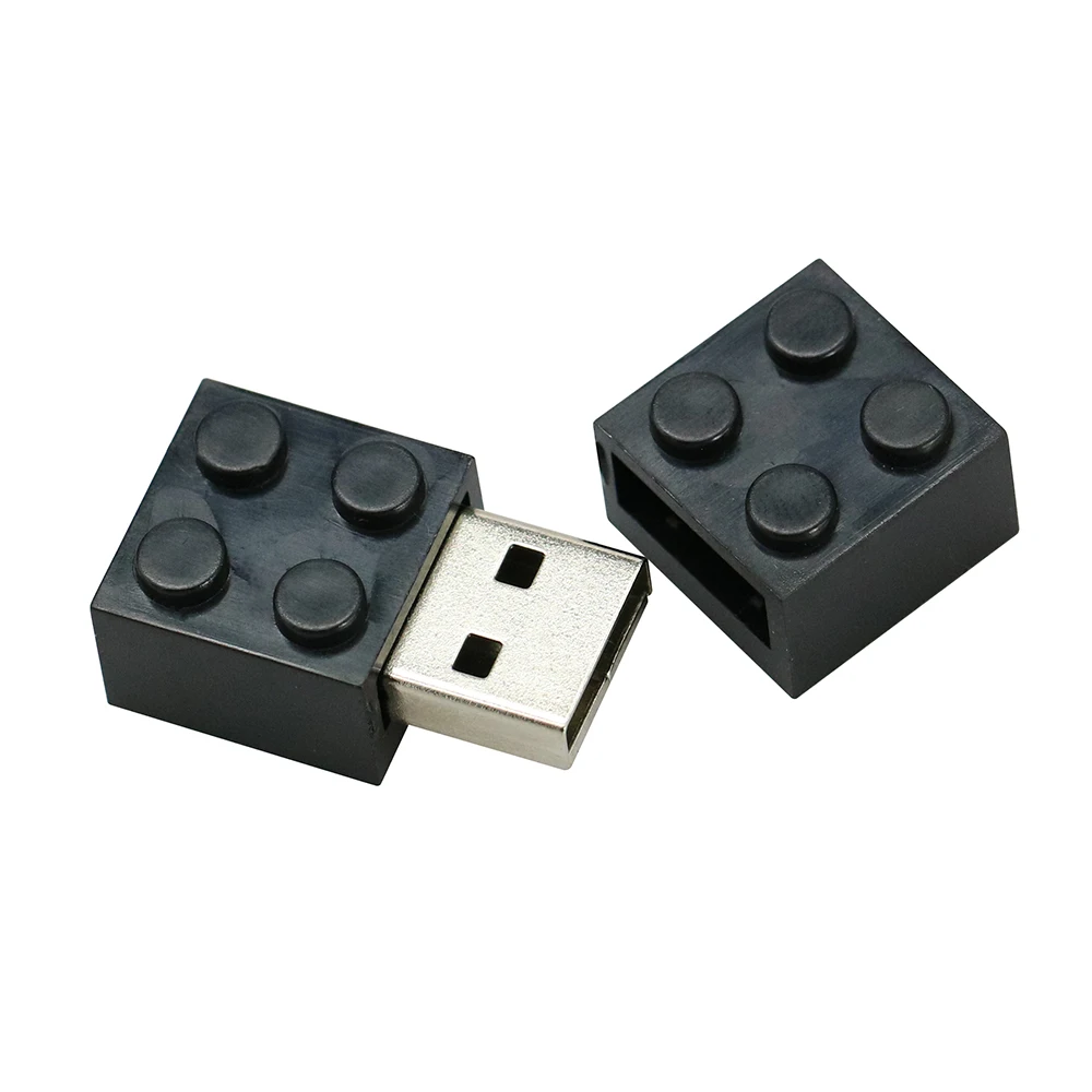 장난감 빌딩 블록 펜드라이브, 128GB 메모리, USB 플라스틱 브릭, USB 플래시 드라이브, 256G 펜 드라이브, 64GB, 32GB, 16GB, 8GB Cle USB 스틱 디스크