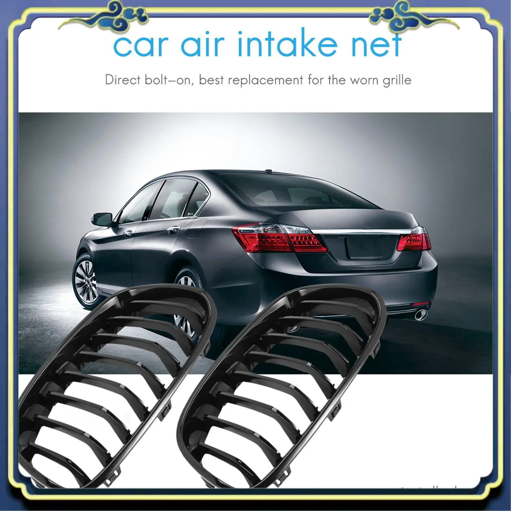 

AU16-Bright Black Front Kidney Grill Grille For Bmw F20 F21 1 Series 2011-2014