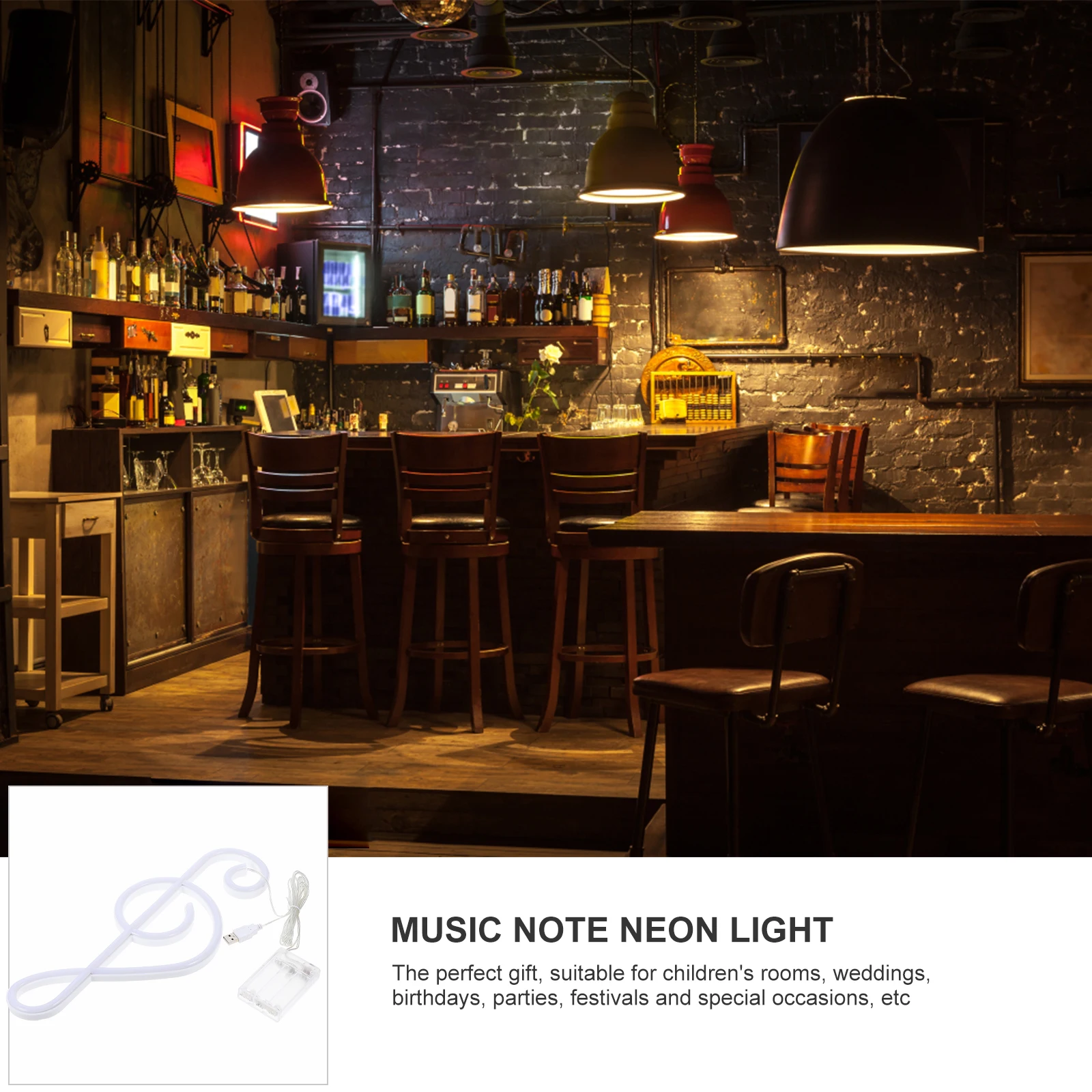 

Neon Decoration Music Sign Lights Signs Lighting Decorate Musical Pvc Stave for Room Led