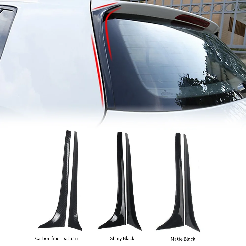 

2x Gloss Black Carbon Fibe Rear Window Side Spoiler Wing For GOLF 7 MK7 GTD R 2014-2018 Car-styling Auto Rear Window Mirror Tail