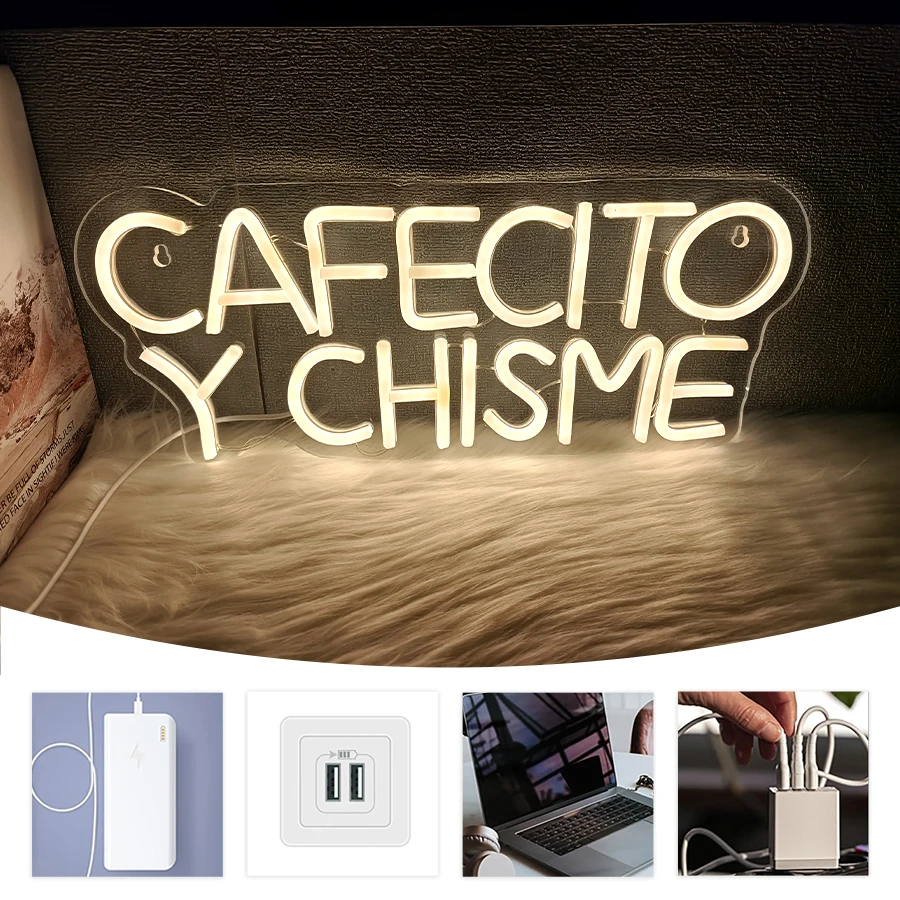Insegna al neon Cafecito Y Chi - Coffee Tea Neon Sign recensione e prezzo