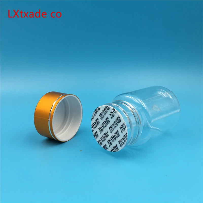 50PCS 50ml 100ml 200ml Empty Lucency Plastic Bottles Retail Pill Bath Salt Candy Originales Packaging Containers