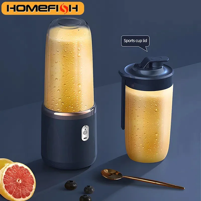 Portable Juicer Blender 400ml Electric Fruit Juicer USB Charging Lemon Orange Fruit Juicing Cup Smoothie Blender Machine 2cups view 3