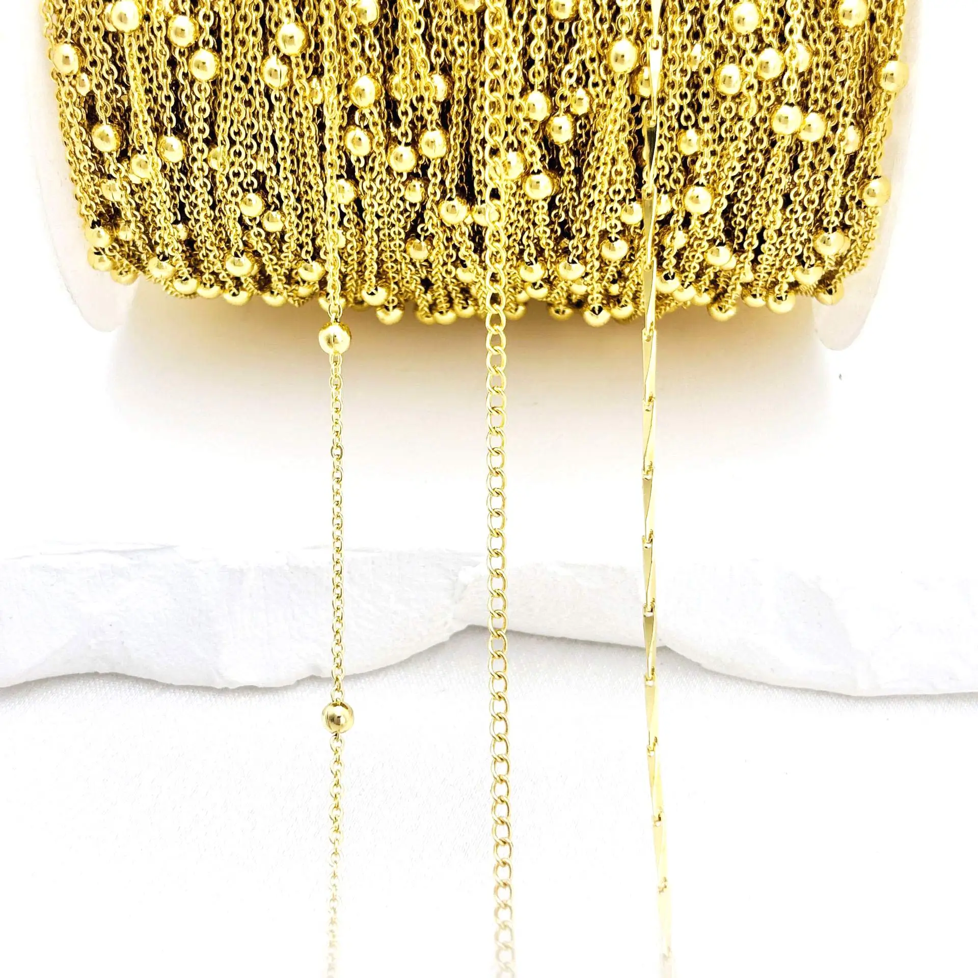 

10Yards New Gold Plated Multi-Style Link Chain Handmade Bracelet Anklet Jewelry Accessories DIY Clothes Bag Decoration Supplies