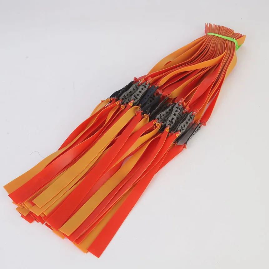 5/10pcs Powerful Slingshot Rubber Bands Flat Replacement 1.0mm Thickness High Elasticity Outdoor Catapult Shooting Accessories