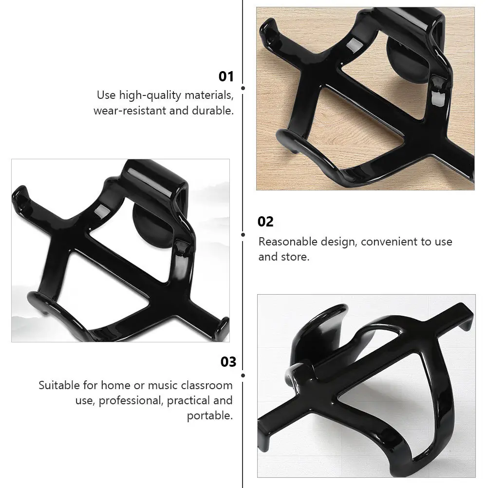 

1Pcs Erhu Waist Support Black Portable Lightweight Practical Erhu Bracket Durable Non-Slip Stand for Professional Music Use