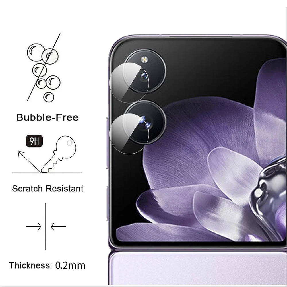 For Xiaomi Mi Mix Flip Clear Camera Lens Screen Protectors for XIAOMI MIX FLIP MixFlip Back Tempered Glass Protective Film Cover