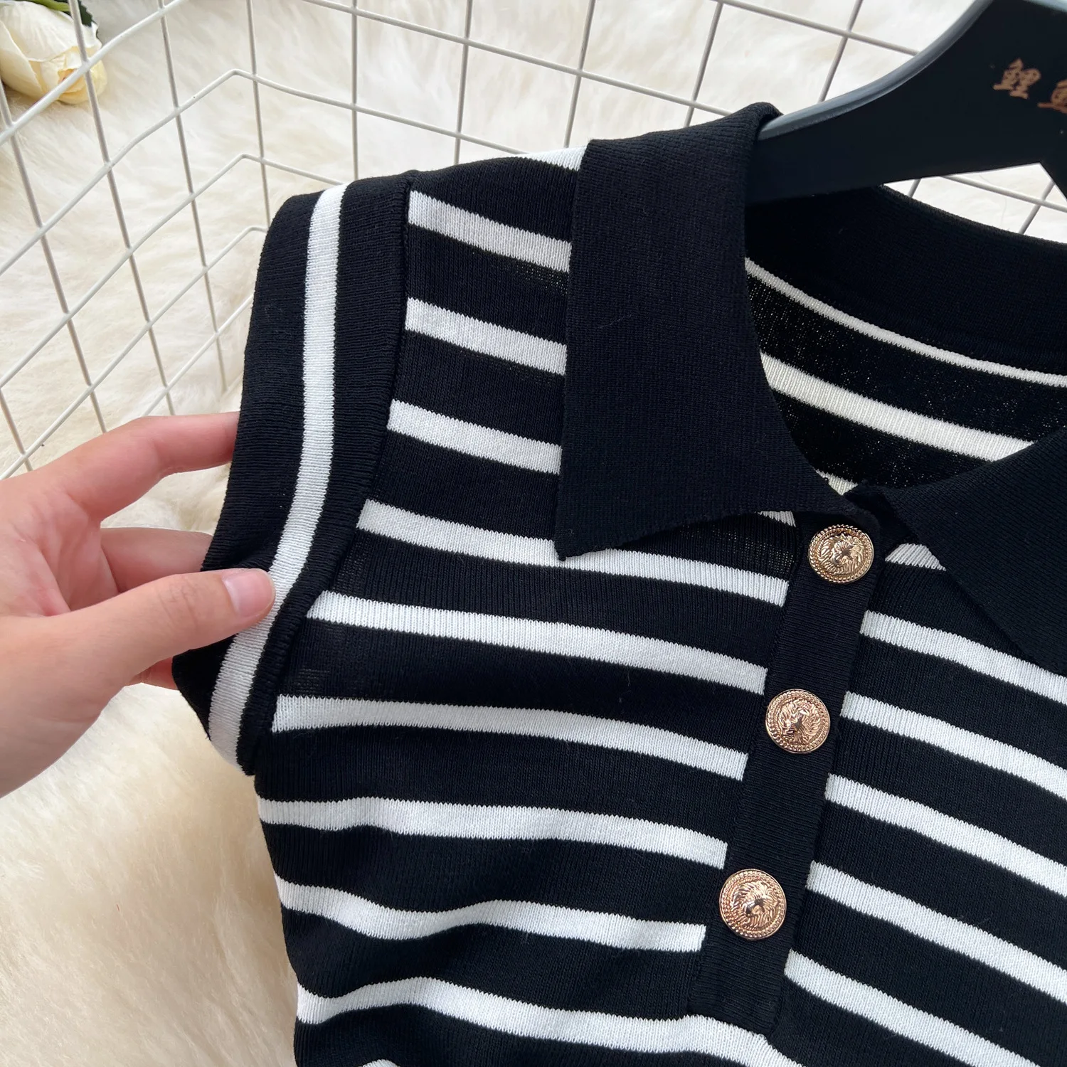 Long Dress Women Knitted Dresses Striped Vestidos Streetwear Polo Neck Sleeveless Elegant Splice Y2k Bodycon Summer Club 2025