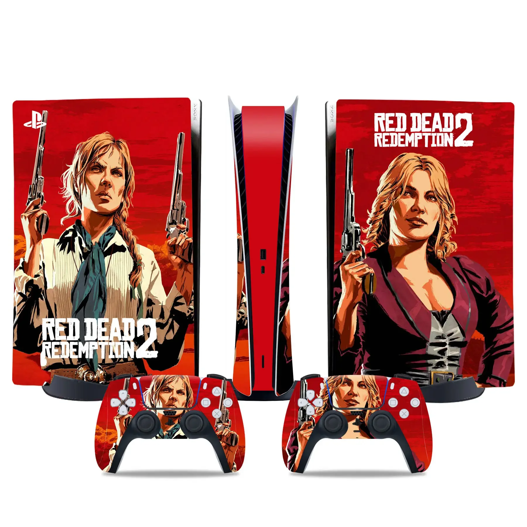 Red dead Redemption 2 skin For PS5 disc Skin sticker Slim/PS5 disk edition Console And Controller Cover Skin Vinly Decals Skins