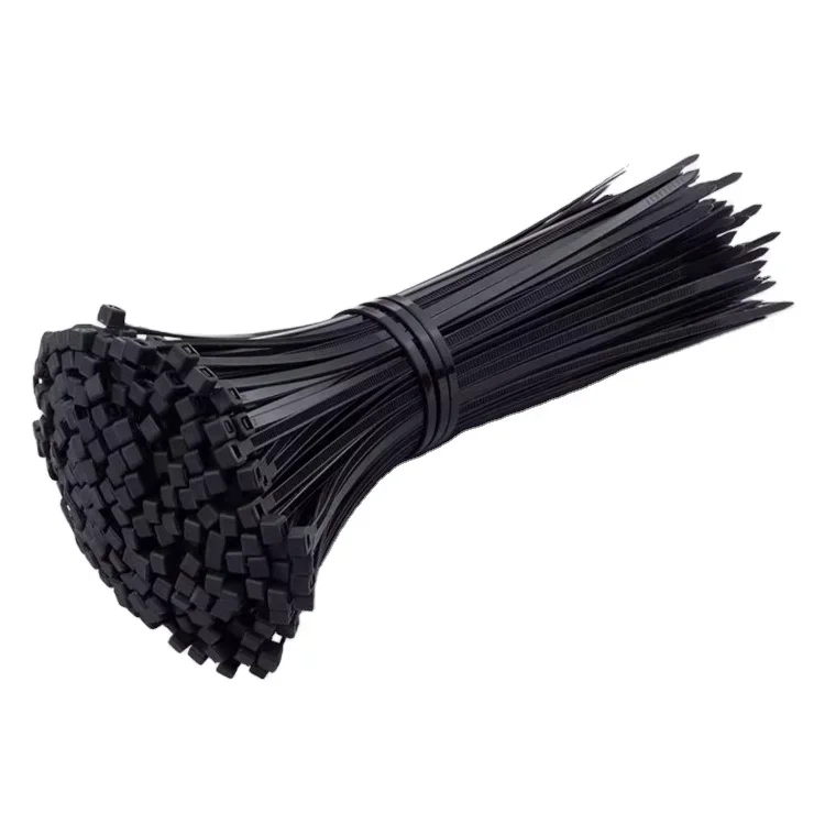 

2.5x100mm/200x4.8mm Black Reusable PA66 Releasable Plastic Nylon Cable Ties