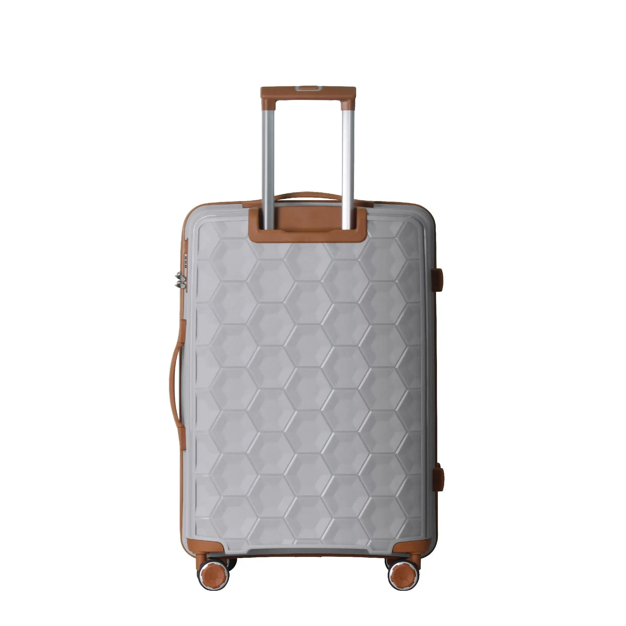 

Lightweight 3 Piece Luggage Set with TSA Lock Molded Corner Protection Rolling Wheels 20 24 28 Inch White Travel Suitcases