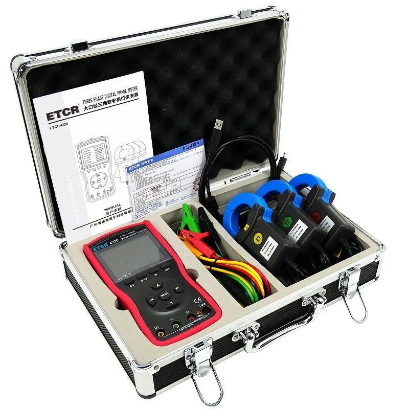 ETCR4320 ETCR4300 Digital Voltmeter Power Tester Intelligent Large Clamp 3-phase Voltage-ampere Meter AC 600V/AC 600A 360KW