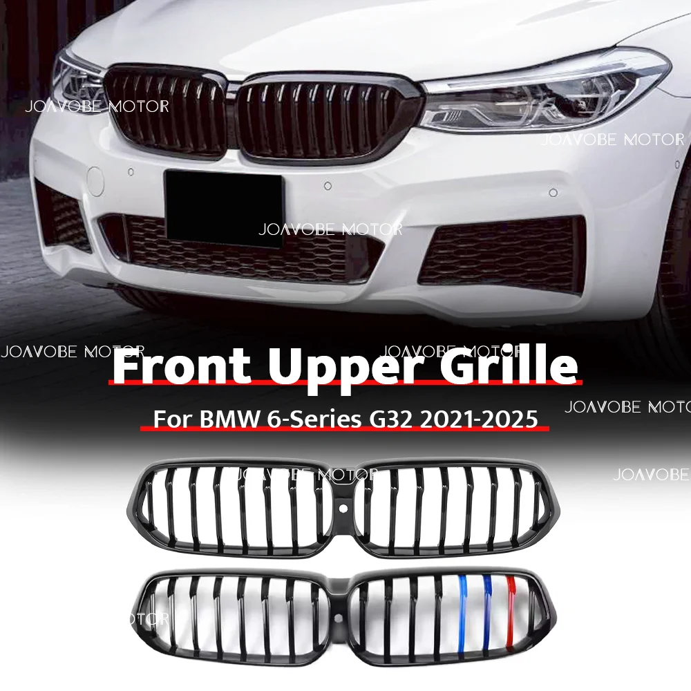 

Glossy Black Glossy M-Color Single Line Style Front Bumper Grille For BMW 6-Series G32 2021-2024
